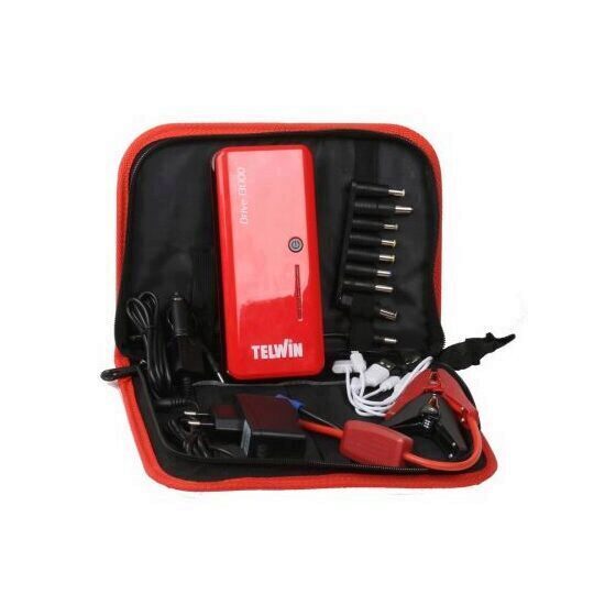 Acumulator extern TELWIN DRIVE 13000, Li-Ion 12000 mAh cu functie de pornire auto/moto 800 A - 5 sec si incarcare aparate electronice portabile