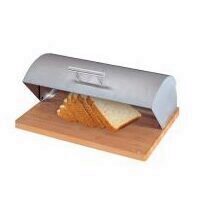 Recipient pentru paine cu tocator din lemn, Strend Pro Easyhome BB-100, dimensiune 39x28x16 cm