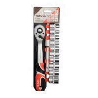 Set chei tubulare cu antrenor Yato YT-38821, prindere 1/2 “, dimensiune 10-24 mm, Cr-V