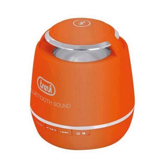 Boxa portabila cu Bluetooth, Trevi 3 W, MP3, SD, portocalie
