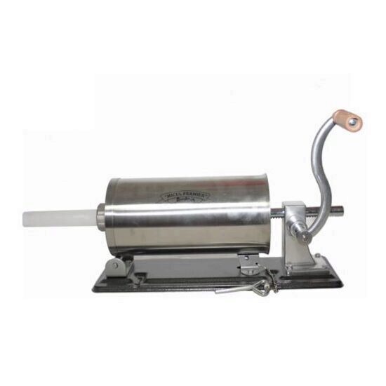 Aparat de facut carnati din inox - Micul Fermier, 3 kg, Orizontal, Garnitura Siliconica