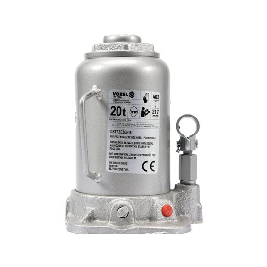 Cric hidraulic tip butelie, capacitate 20 T, ridicare 217-402 mm