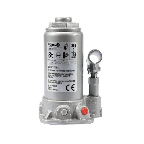 Cric hidraulic tip butelie, capacitate 8 T, ridicare 190-365 mm