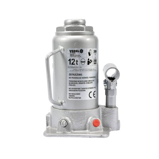 Cric hidraulic tip butelie, capacitate 12 T, ridicare 200-380 mm