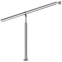 Balustrada inox, 1-2 trepte Vivatechnix, Inaltime 114 cm, lungime 80 cm, pozitii reglabile
