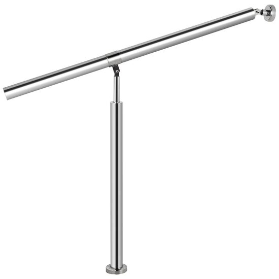 Balustrada inox, 1-2 trepte Vivatechnix, Inaltime 114 cm, lungime 80 cm, pozitii reglabile