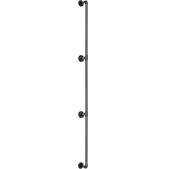 Mana curenta pentru scari, otel, Vivatechnix Negru Mat, lungime 2.7 m, diametru teava 32 mm
