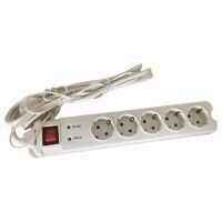 Prelungitor Home NVMS5, protectie la supratensiune, USB, 1.5 m, 5 socluri