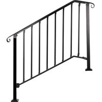 Balustrada fier forjat, 3-4 trepte Vivatechnix, Inaltime 97.8/97 cm, lungime 146.5 cm, pozitii reglabile