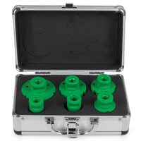 Set 6 carote diamantate pentru gresie, granit, marmura, Vevor M14, diametre 20/35/38/43/50/60mm, valiza aluminiu