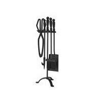 Set stativ cu unelte pentru semineu Strend Pro Homefire FT24B, 4 piese, negru, 60 cm
