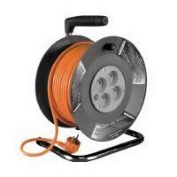 Prelungitor pe tambur, 4 prize x 230V, Strend Pro DG-4ZR-FB04, schuko, lungime 50m