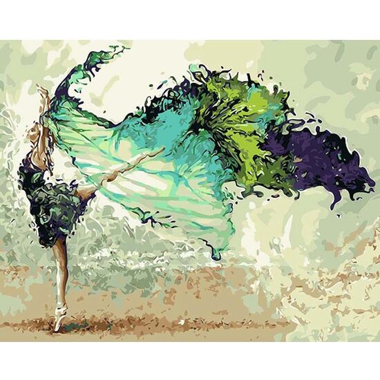 Kit pictura pe numere, Ballerina, 40x50 cm