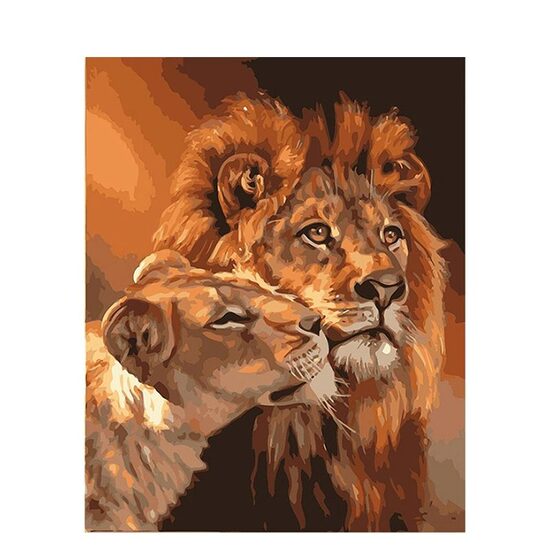 Kit pictura pe numere cu animale, 40x50 cm, The one and only, PPT17