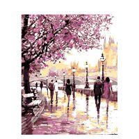 Kit pictura pe numere cu oameni, 40x50 cm, Walking, PPT33
