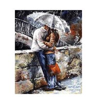 Kit pictura pe numere cu oameni, 40x50 cm, Romatic walk, PPT34