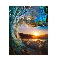 Kit pictura pe numere cu peisaje acvatice, 40x50 cm, Heart of the ocean, PPT38