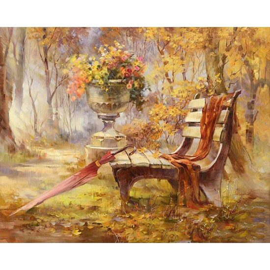 Kit pictura pe numere cu peisaje, 40x50 cm, Nostalgy, PPT67