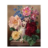 Kit pictura pe numere cu flori, 40x50 cm, Grandma bouquet, PPT73
