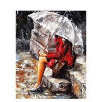 Kit pictura pe numere cu oameni, 40x50 cm, Waiting here, PPT77