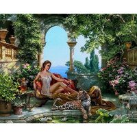 Kit pictura pe numere cu oameni, 40x50 cm, Kitty Cat, PPT82