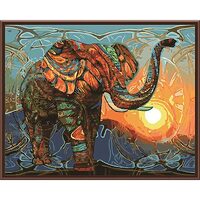 Kit pictura pe numere 40x50cm, Elefant PPT84