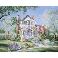 Kit pictura pe numere cu peisaje, 40x50 cm, White house, PPT86