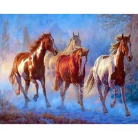 Kit pictura pe numere cu animale, 40x50 cm, Running, PPT94