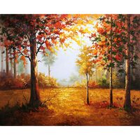 Kit pictura pe numere cu peisaje, 40x50 cm, Forest, PPT118
