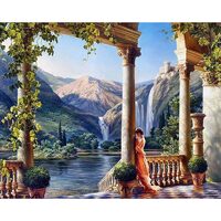 Kit pictura pe numere cu oameni, 40x50 cm, Thinking out louder, PPT187