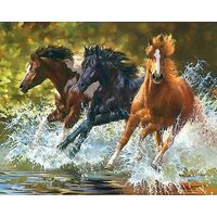 Kit pictura pe numere cu animale, 40x50 cm, Trapping, PPT188