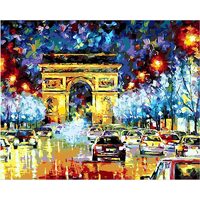 Kit pictura pe numere cu orase, 40x50 cm, PPT212