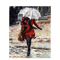 Kit pictura pe numere cu oameni, 40x50 cm, PPT241