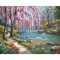 Kit pictura pe numere cu peisaje, 40x50 cm, PPT276