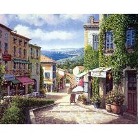 Kit pictura pe numere cu orase, 40x50 cm, PPT282
