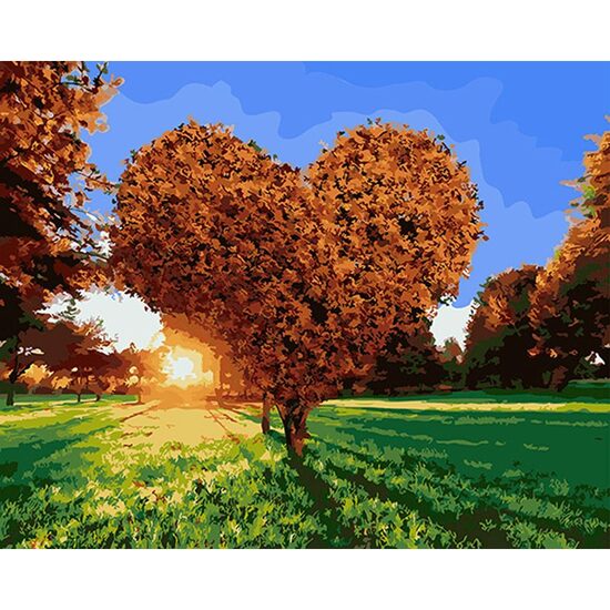 Kit pictura pe numere cu peisaje, 40x50 cm, PPT294