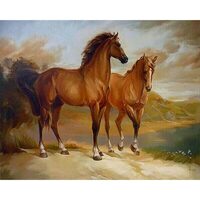 Kit pictura pe numere cu animale, 40x50 cm, PPT306