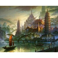 Kit pictura pe numere cu barci, 40x50 cm, PPT340