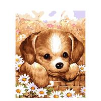 Kit pictura pe numere cu animale, 40x50 cm, PPT342