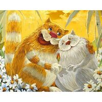 Kit pictura pe numere cu animale 40x50 cm, PPT352