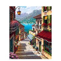 Kit pictura pe numere cu orase, 40x50 cm, PPT355