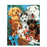 Kit pictura pe numere cu animale, 40x50 cm, PPT359