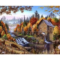 Kit pictura pe numere cu peisaje, 40x50 cm, PPT457