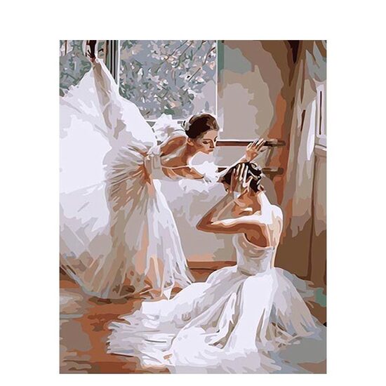 Kit pictura pe numere cu oameni, 40x50 cm, PPT458
