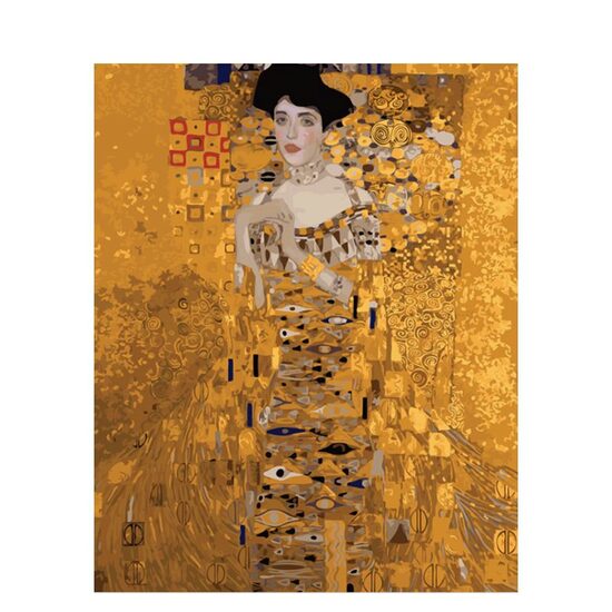 Kit pictura pe numere cu personalitati si picturi celebre, 40x50 cm, PPT462