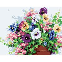 Kit pictura pe numere cu flori, 40x50 cm, PPT479