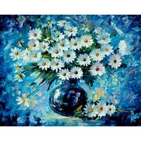 Kit pictura pe numere cu flori, 40x50 cm, PPT485