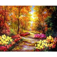 Kit pictura pe numere cu peisaje, 40x50 cm, PPT486