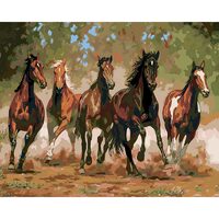Kit pictura pe numere cu animale, 40x50 cm, PPT497