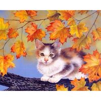 Kit pictura pe numere cu animale, 40x50 cm, PPT501